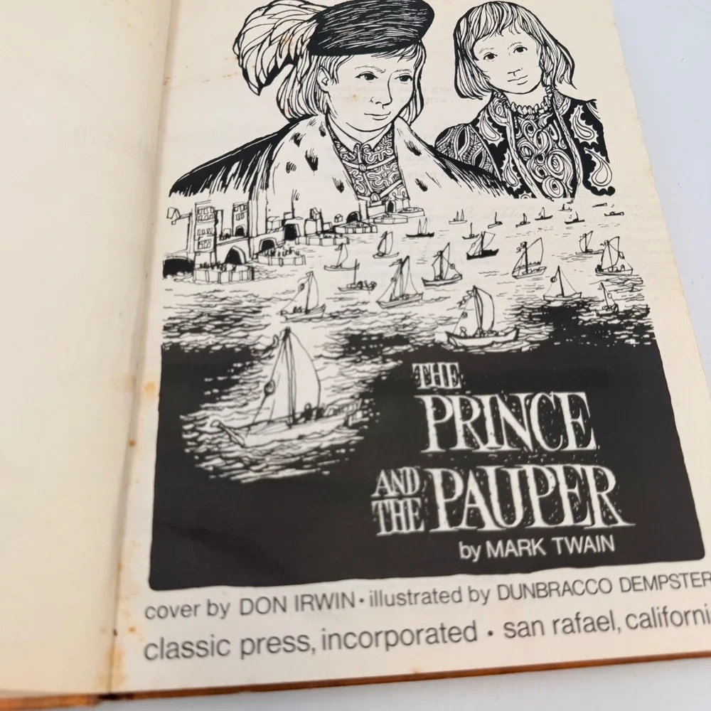The Prince and the Pauper Mark Twain 1969 Educator Classic Library Hardcover